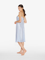 Silk midi nightdress in azure_2