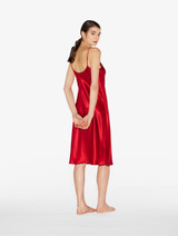 Silk midi nightdress in garnet_2