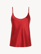 Silk camisole in garnet_0