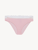 Lace medium brief in rose and cream_0