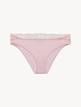 Lace medium brief in powder pink and sand_0