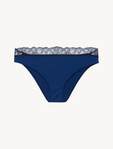 Lace medium brief in blue and grey_0