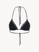 Triangle bikini top in black with logo_0