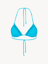 Triangle bikini top in turquoise with logo_0