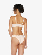 Brazilian brief in soft beige Lycra with macramé_2