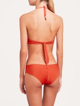 Push-up bikini top in orange with metallic embroidery_2