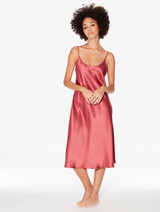 Silk midi nightdress in Rose Noisette_1
