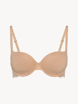 Nude cotton T-shirt bra_0