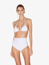 High-waisted bikini briefs in White with lace-up detail_1