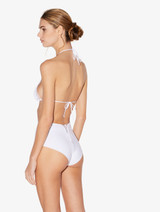 High-waisted bikini briefs in White with lace-up detail_2