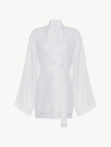 Robe in off-white cotton voile_0