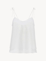 Camisole in off-white cotton voile_0