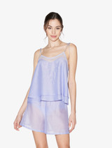 Shorts in violet  cotton voile_3