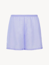 Shorts in violet  cotton voile_0