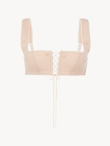 Bralette in earthy pink cotton_0