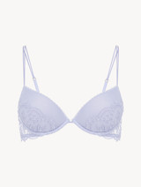 Push-up bra in violet cotton_0