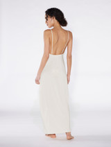Long nightgown in off-white rayon_2