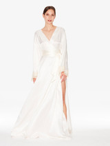 White long silk robe with frastaglio_1
