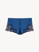 Blue sleep shorts with frastaglio_0