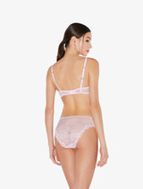Push-up Bra in pale pink Lycra with Leavers lace_2
