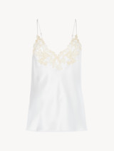 White silk camisole with frastaglio_0