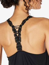 Camisole in black modal with embroidered tulle_4