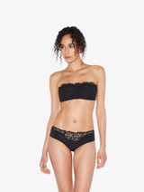 Black non-wired bandeau bra with macramé_3