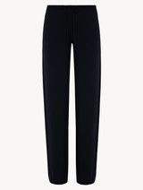 Black cotton jersey trousers_0