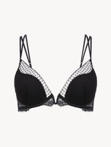 Underwired Push-Up Bra with Leavers Lace_0