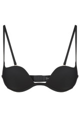 Black non-wired padded push-up bra_0