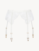 Off-white lace suspender belt_0