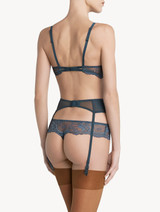 Dark blue lace suspender belt_2