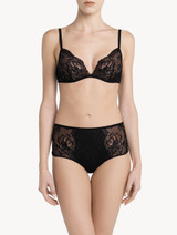 Black lace non-wired bra_1