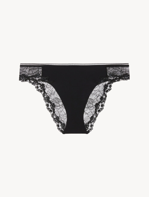 Medium Brief in black Lycra and lace with sheer floral black_4