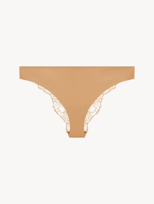 Nude Brazilian brief with Chantilly lace_2