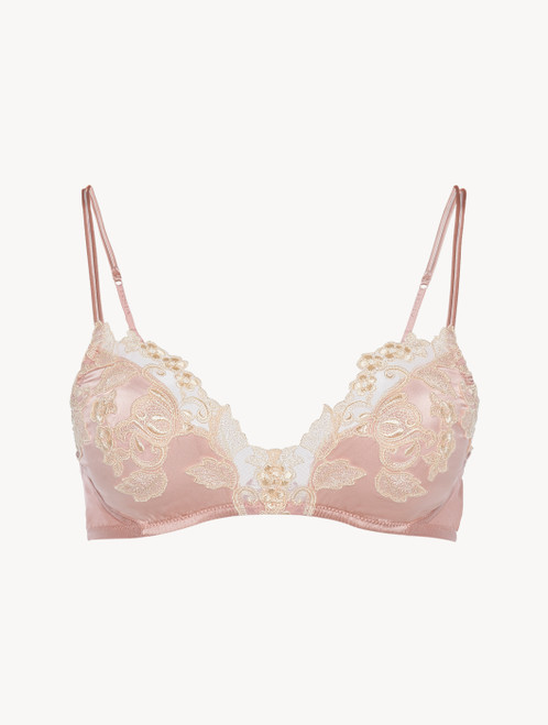 Powder Pink silk Triangle Bra with frastaglio_6