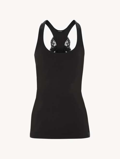 Black cotton vest top_2