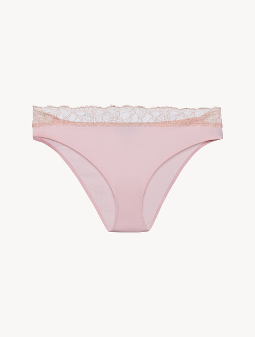 Lace medium brief in powder pink and sand_0