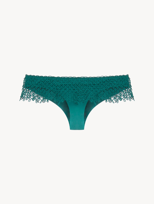 Brazilian bikini briefs in Evergreen with Soutache_0