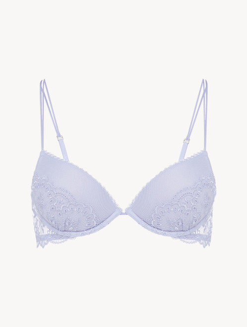 Push-up bra in violet cotton_0