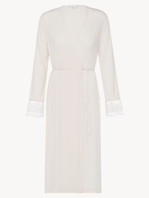 Robe in off-white rayon_1