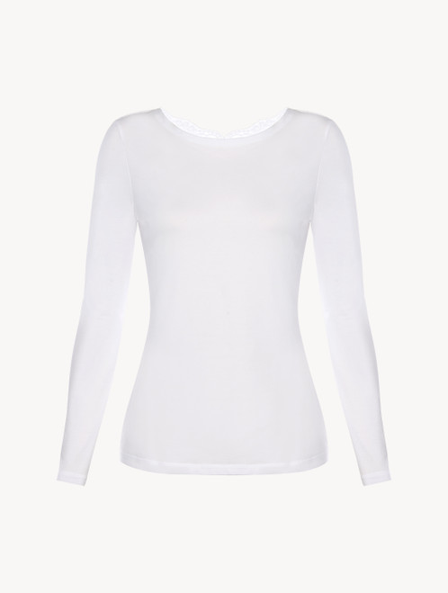 White cotton long-sleeved top_1