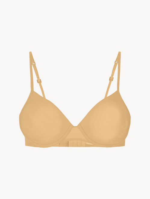 Hazel-coloured underwired non-padded bra_2