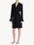 Robe in black modal stretch with Leavers lace_1