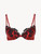 Red silk Push-up Bra with frastaglio_0