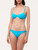 Ribbon tie bikini brief in turquoise with logo_1