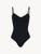 Padded swimsuit in black with logo_0