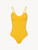 Padded swimsuit in yellow with logo_0