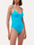 Padded swimsuit in turquoise with logo_1