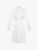 White silk short robe_0